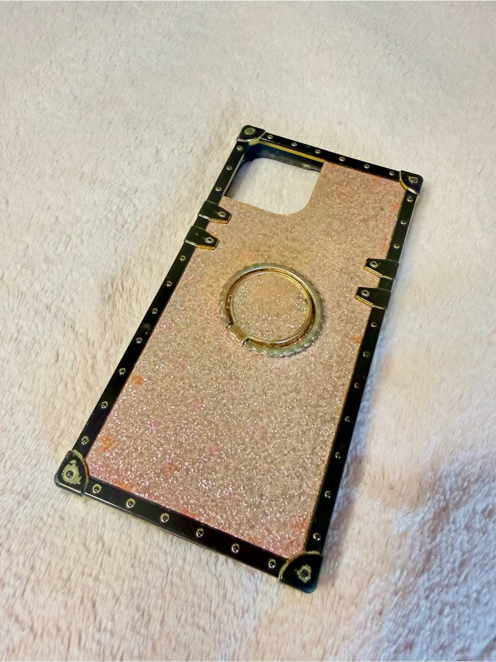 Glitter Luxury Ring-Holder Protective Phone Case - Pink Sparkle
